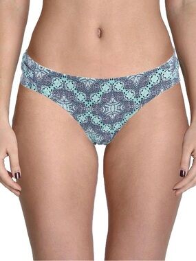 Jessica Simpson Bikini Bottom Women‎ Size L Blue Teal Tribal Hipster Desert Swim